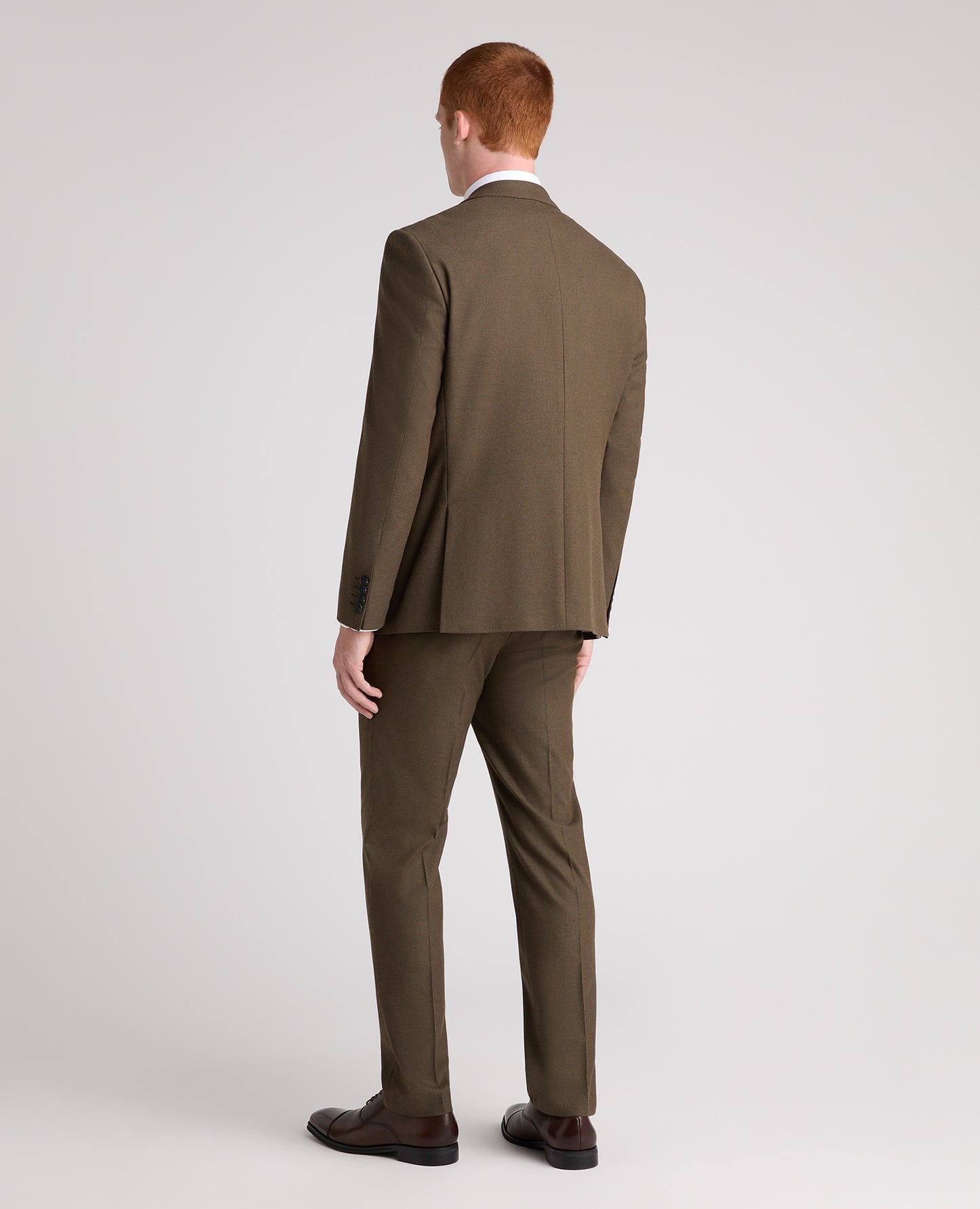 Khaki Tapered Fit Stretch Suit