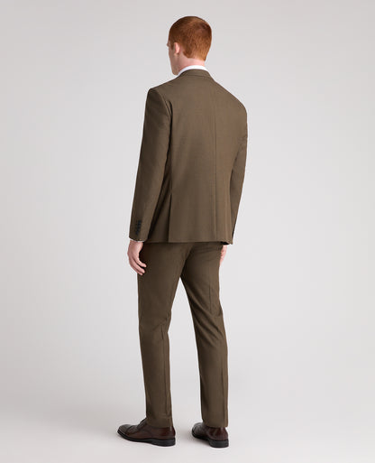 Khaki Tapered Fit Stretch Suit