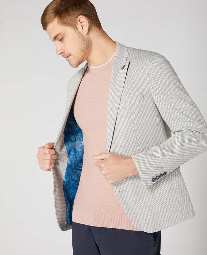 Slim Fit Cotton-Blend Stretch Jersey Jacket