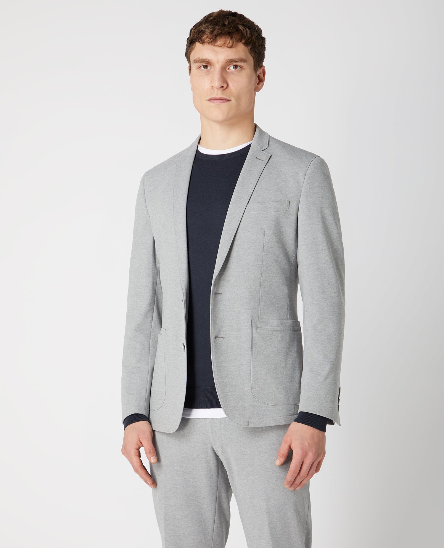 Slim Fit Cotton-Blend Stretch Jacket