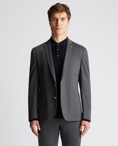 Man wearing a grey Slim Fit Stretch Jacket