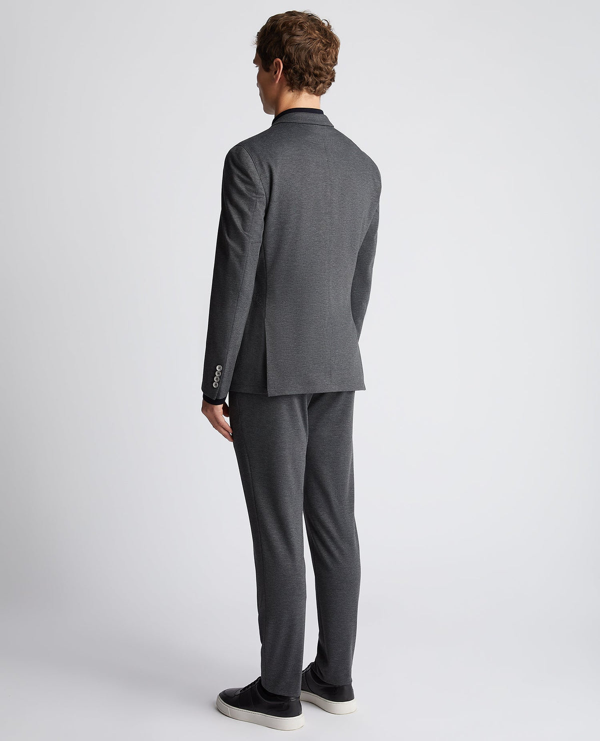 Man wearing a grey Slim Fit Stretch Jacket