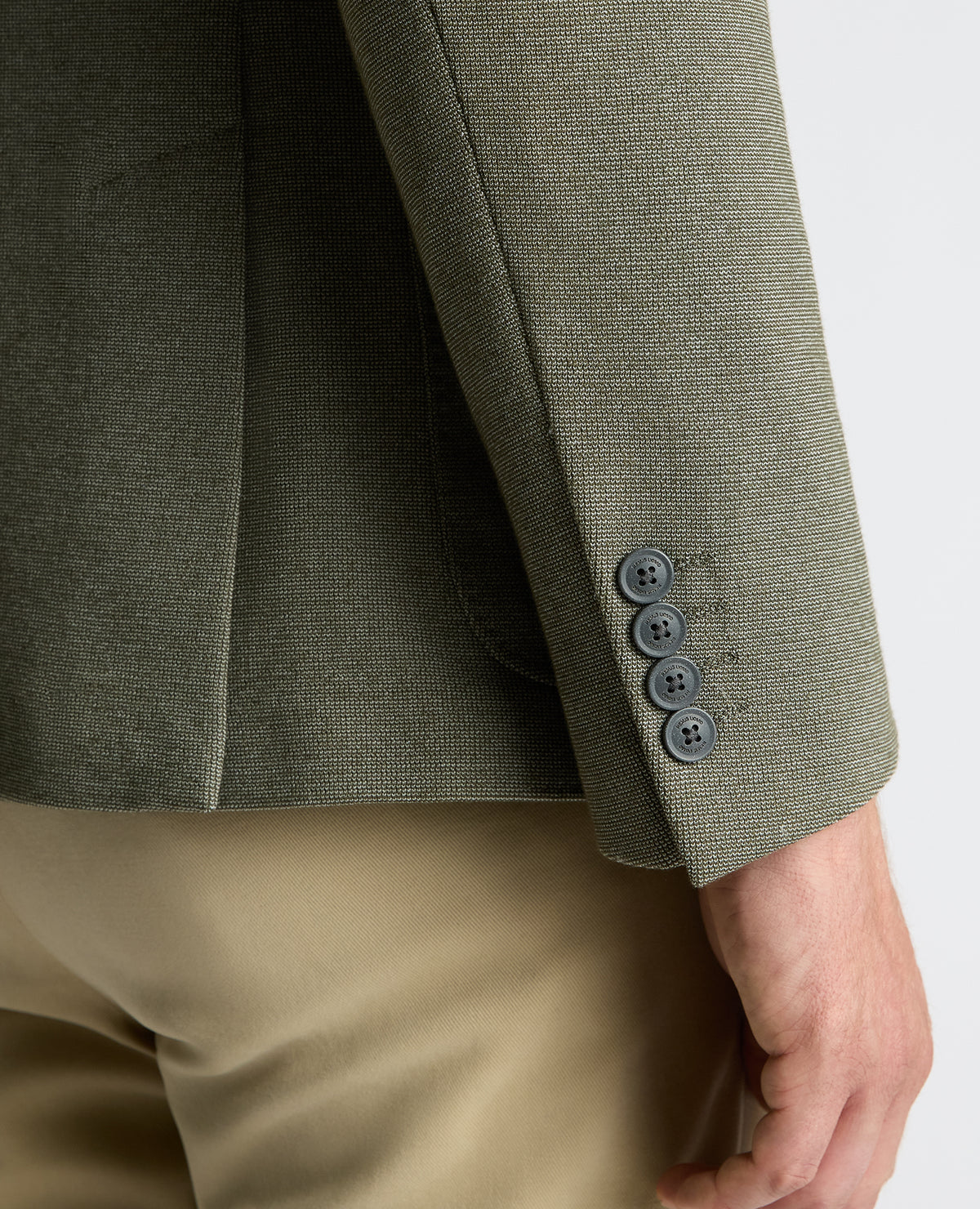 Man wearing a green Slim Fit Cotton-Blend Antoni Jacket
