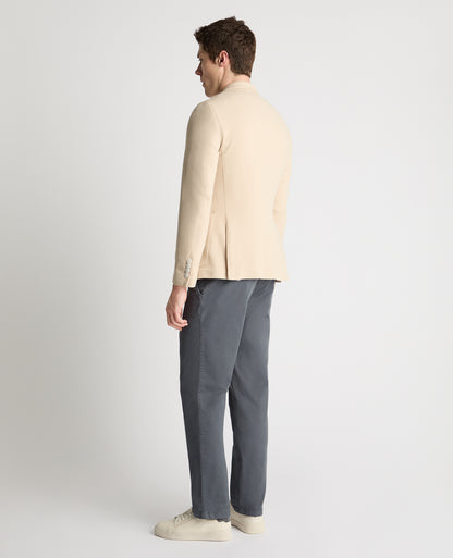 Man wearing a cream jacket