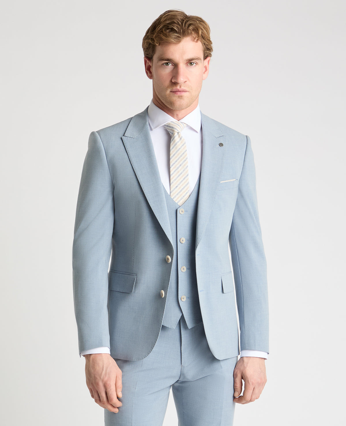 Man wearing a blue jacket
