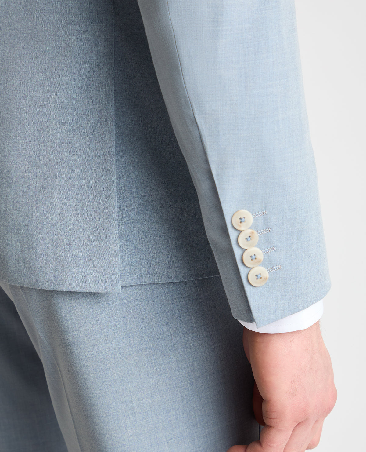 Man wearing a blue jacket