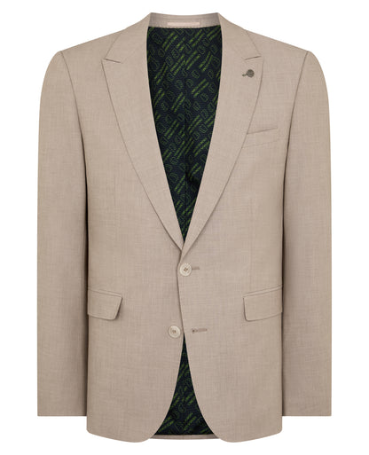 Man wearing a stone jacket