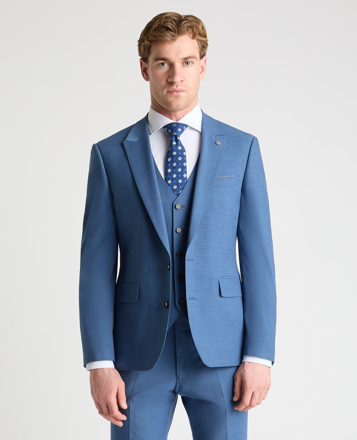 Man wearing a blue jacket