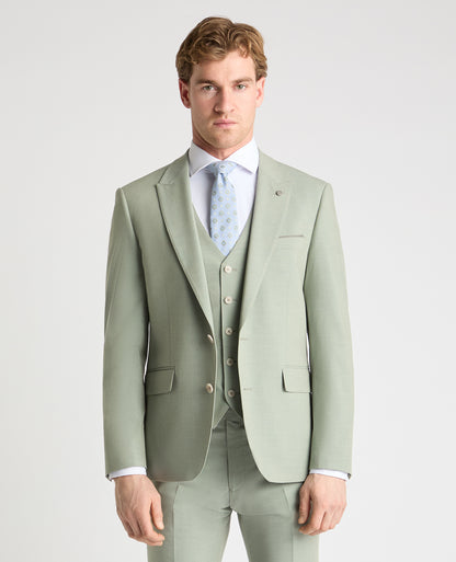 Man wearing a green jacket