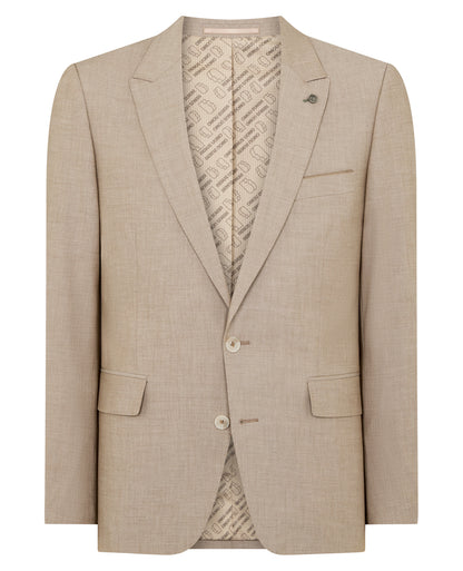 Man wearing a stone jacket