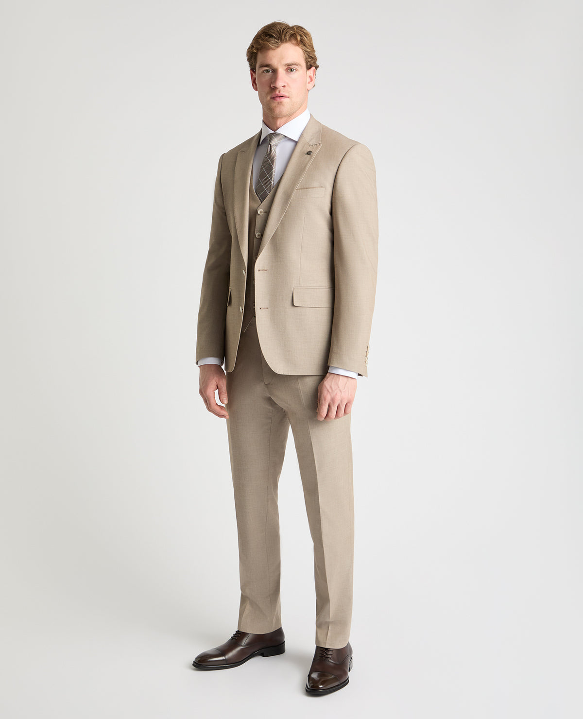 Man wearing a stone jacket