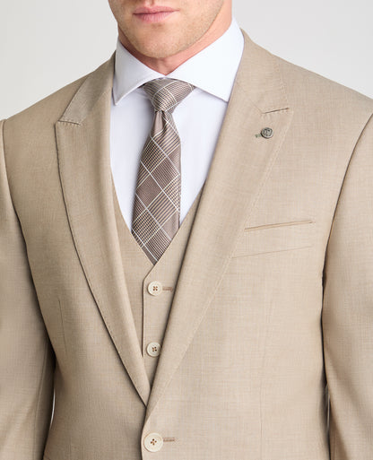 Man wearing a stone jacket