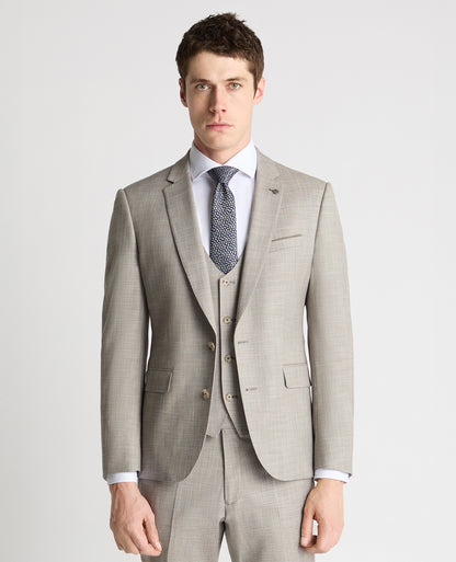 Man wearing a stone jacket