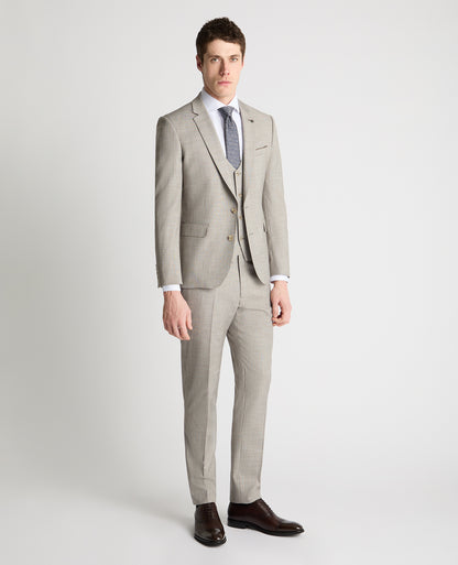 Man wearing a stone jacket