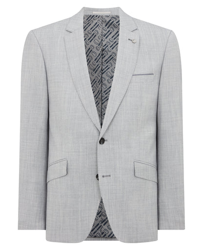 Man wearing a blue Tapered Fit Micro Houndstooth Suit