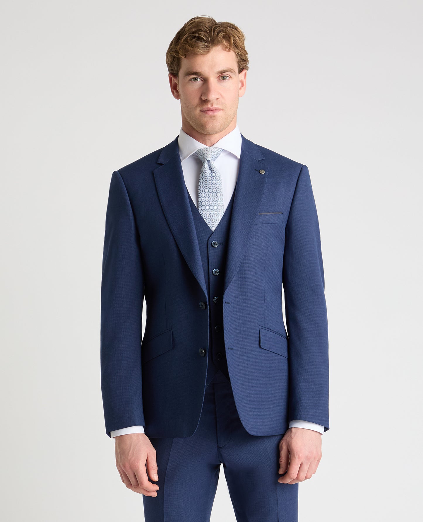 Tapered Fit Checked Stretch Suit