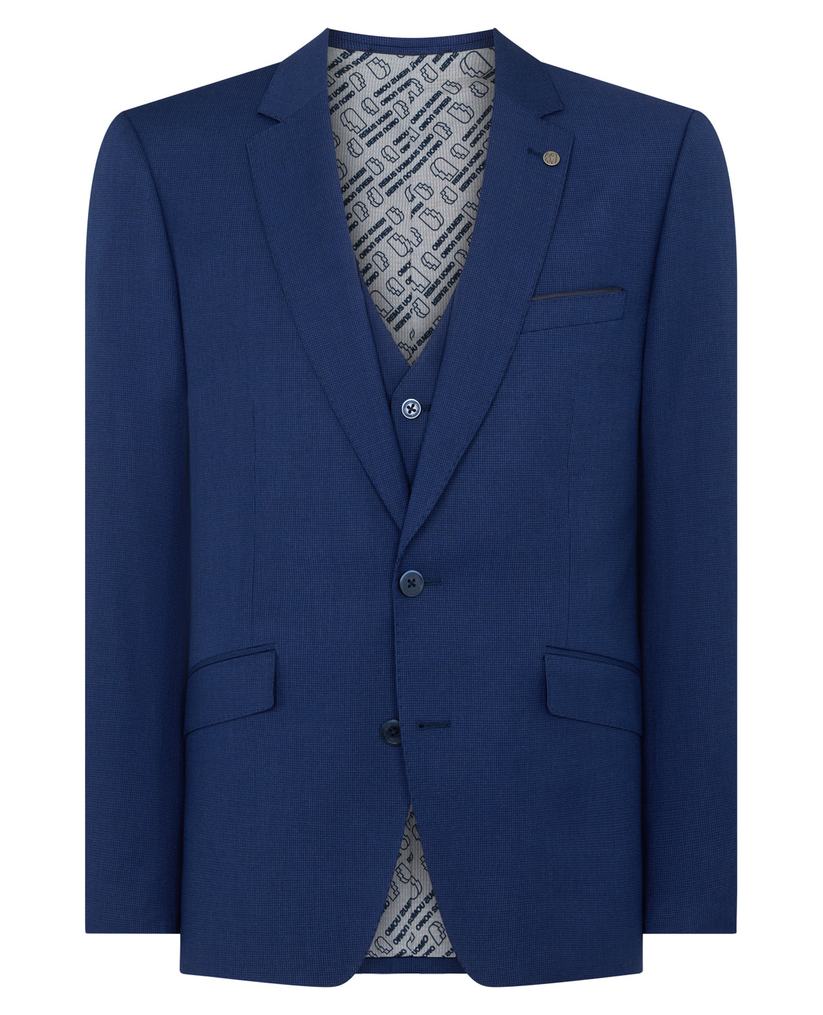 Man wearing a blue jacket