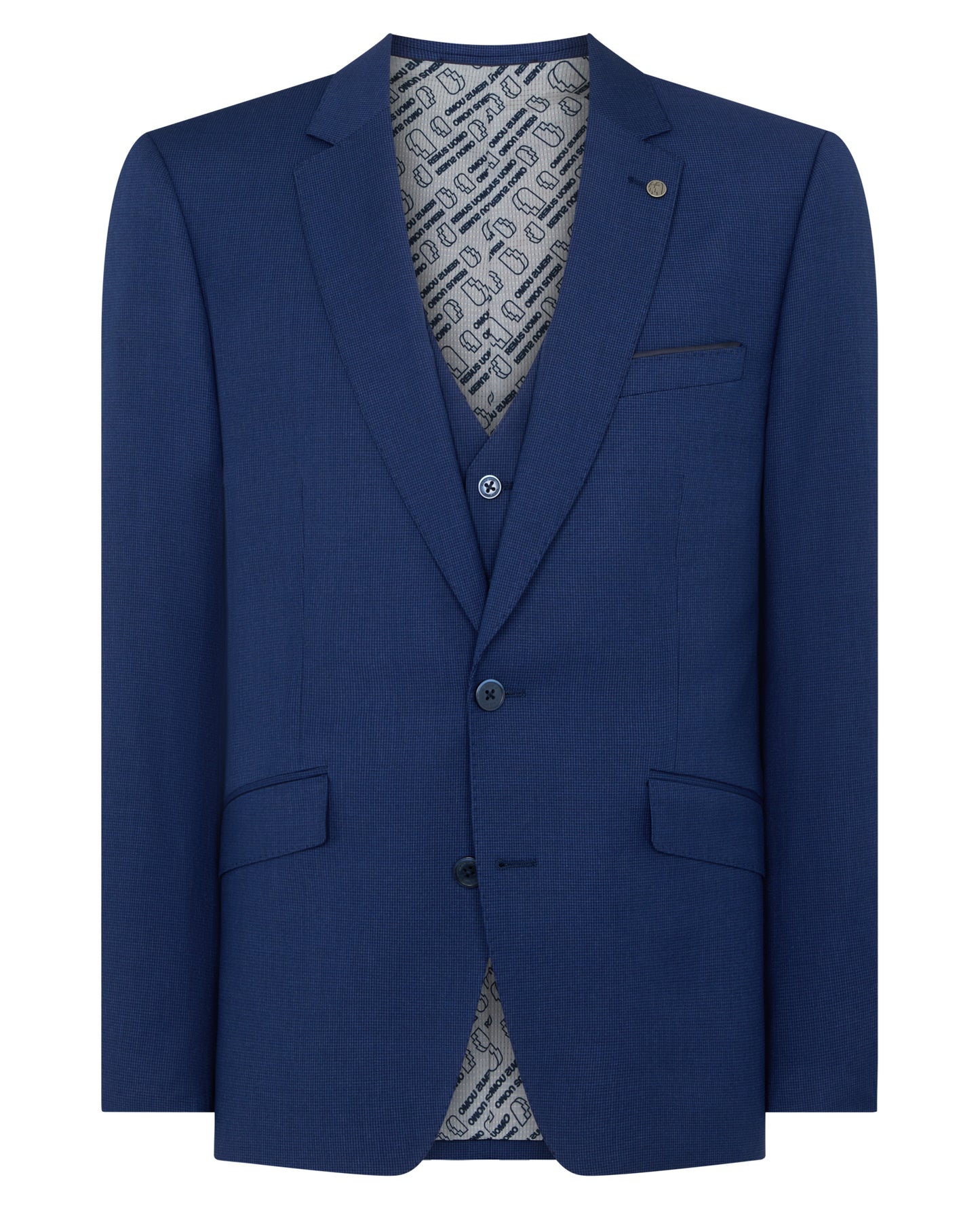 Tapered Fit Checked Stretch Suit
