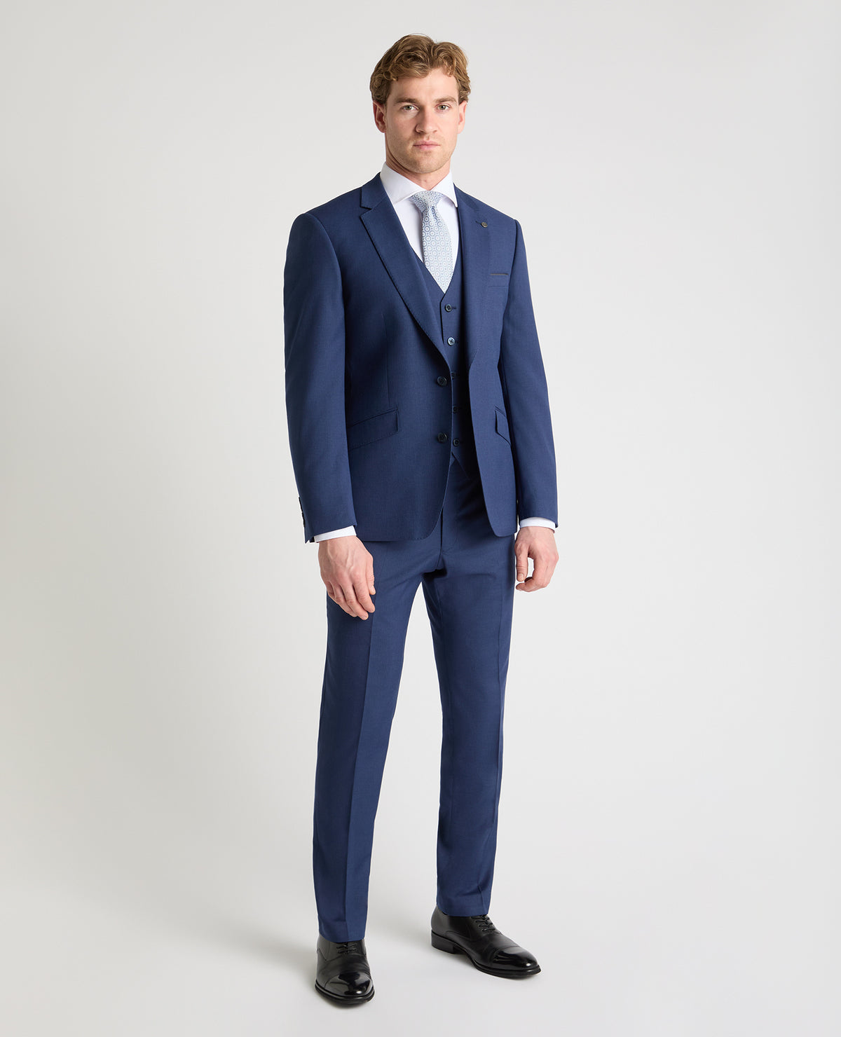 Man wearing a blue jacket