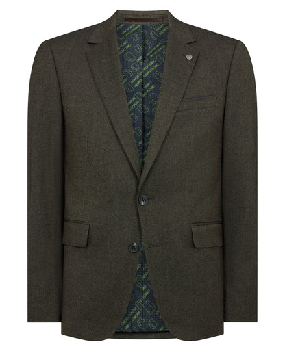 Man wearing a brown Slim fit Stretch Suit Jacket