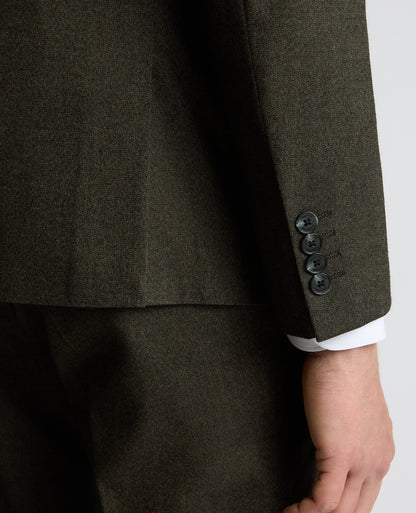 Man wearing a brown Slim fit Stretch Suit Jacket