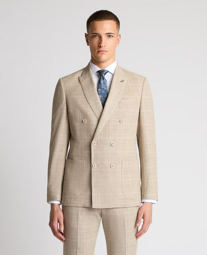 Man wearing a stone jacket