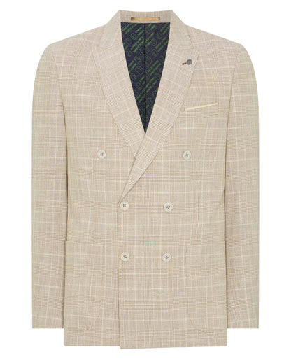 Man wearing a stone jacket
