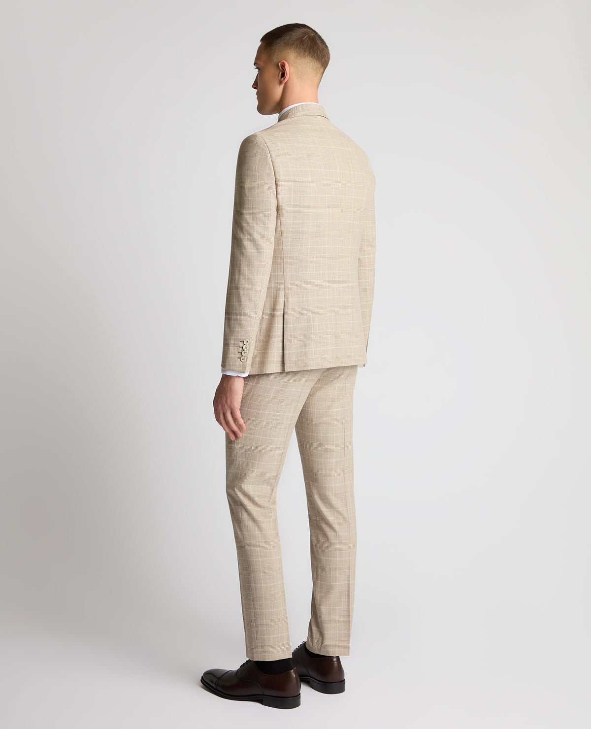 Man wearing a stone jacket