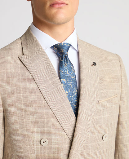 Man wearing a stone jacket