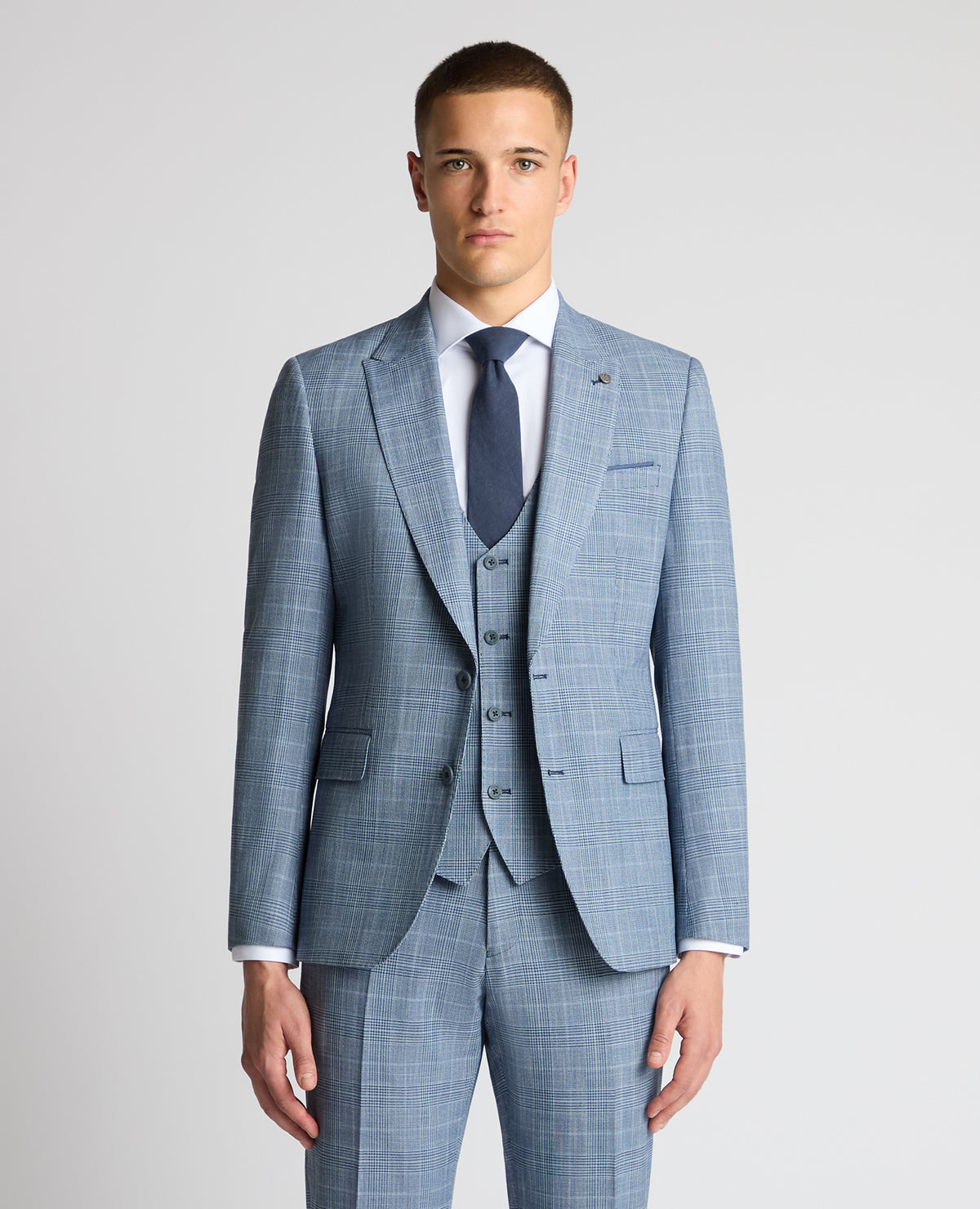 Man wearing a blue jacket