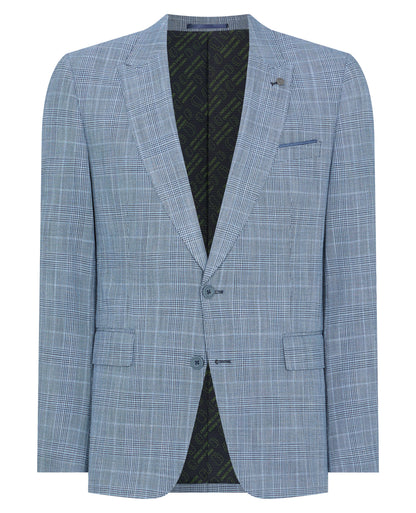 Man wearing a blue jacket