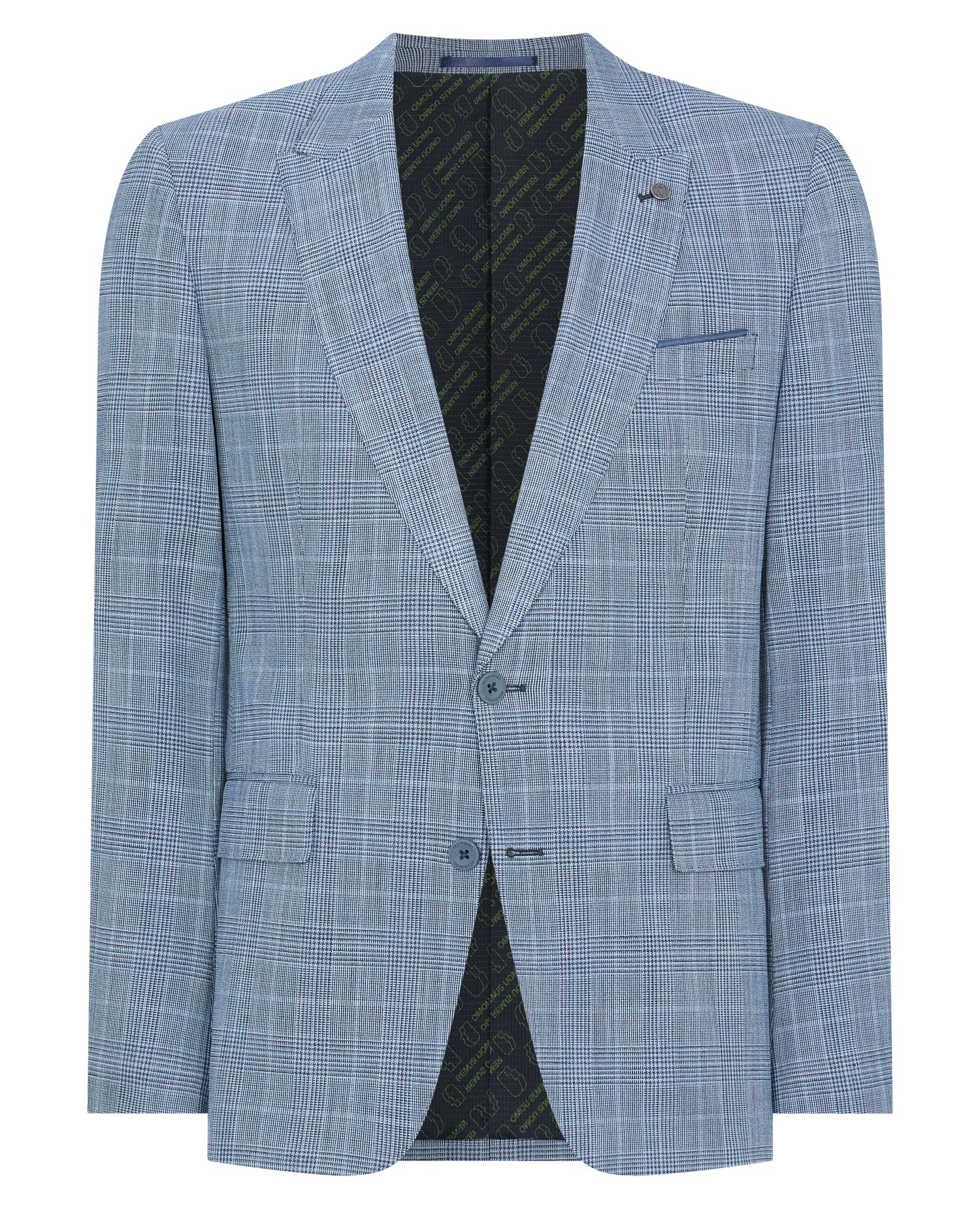 Man wearing a blue jacket