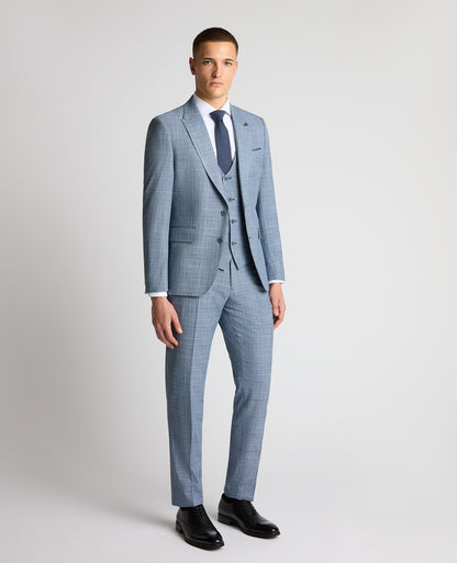 Man wearing a blue jacket