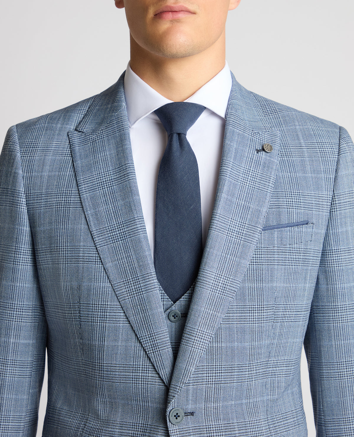 Man wearing a blue jacket