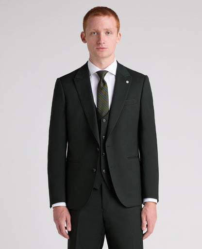 Dark Green Slim Fit Stretch Suit