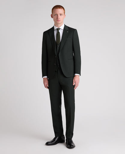 Dark Green Slim Fit Stretch Suit