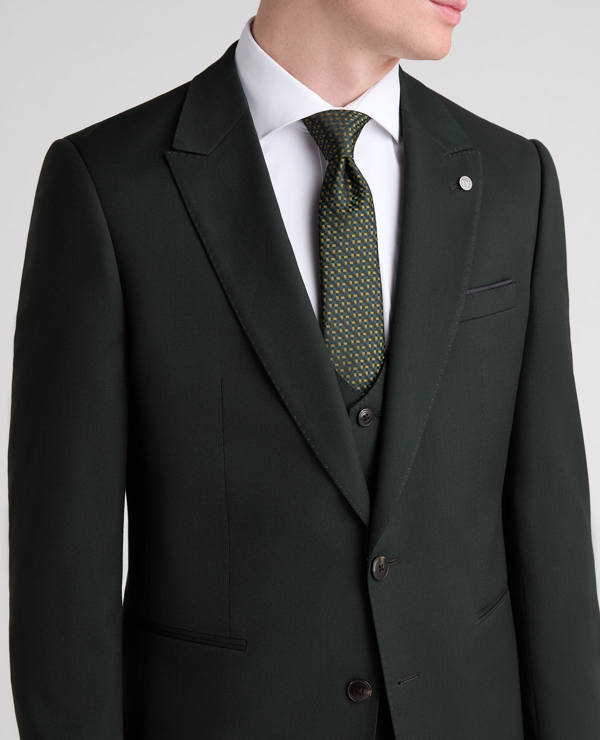 Dark Green Slim Fit Stretch Suit Jacket