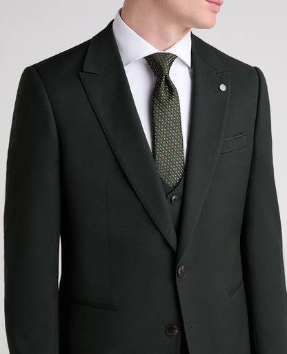 Dark Green Slim Fit Stretch Suit Jacket