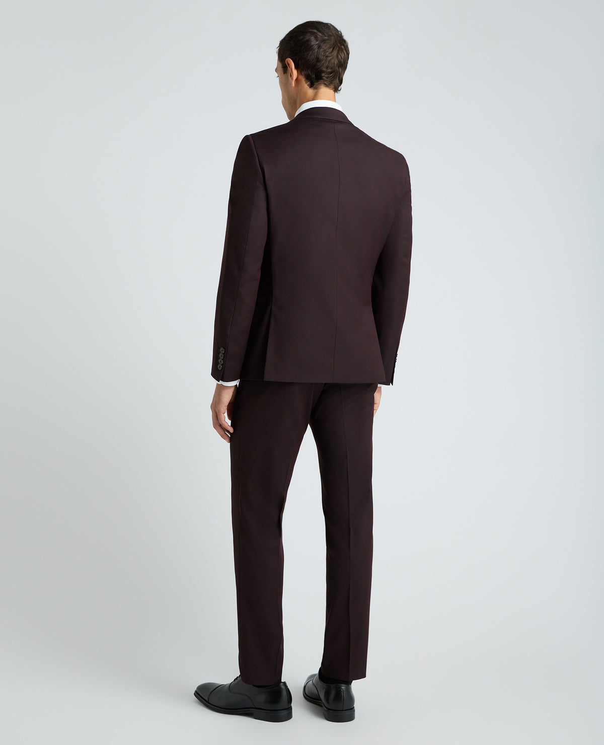 Dark Red Slim Fit Stretch Suit Jacket