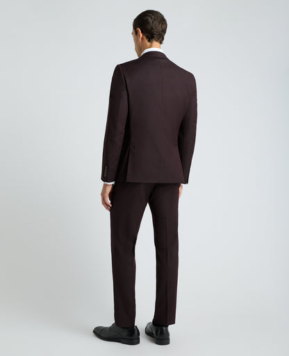 Dark Red Slim Fit Stretch Suit Jacket