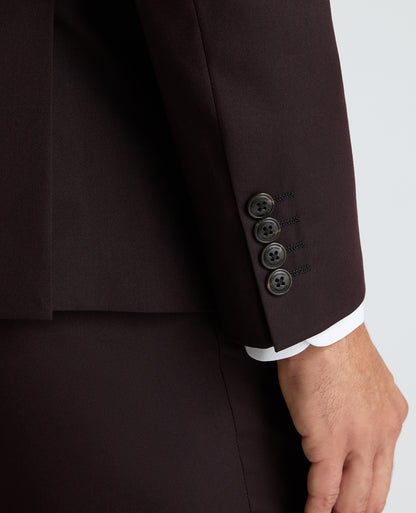 Dark Red Slim Fit Stretch Suit Jacket
