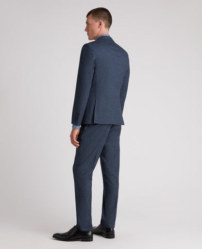 Dark Blue Slim Fit Woven Stretch Suit Jacket