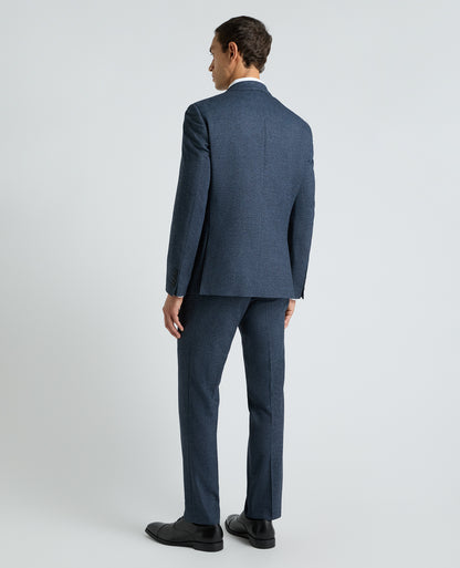 Dark Blue Tapered Fit Woven Stretch Suit