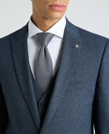 Dark Blue Tapered Fit Woven Stretch Suit