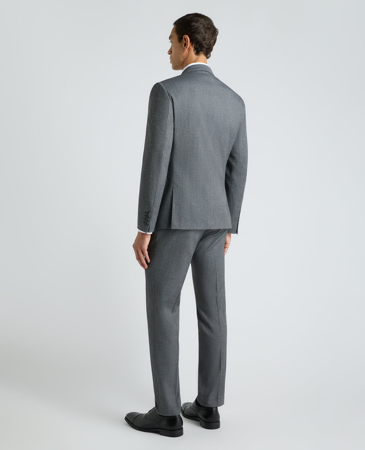 Dark Grey Slim Fit Herringbone Stretch Suit Jacket