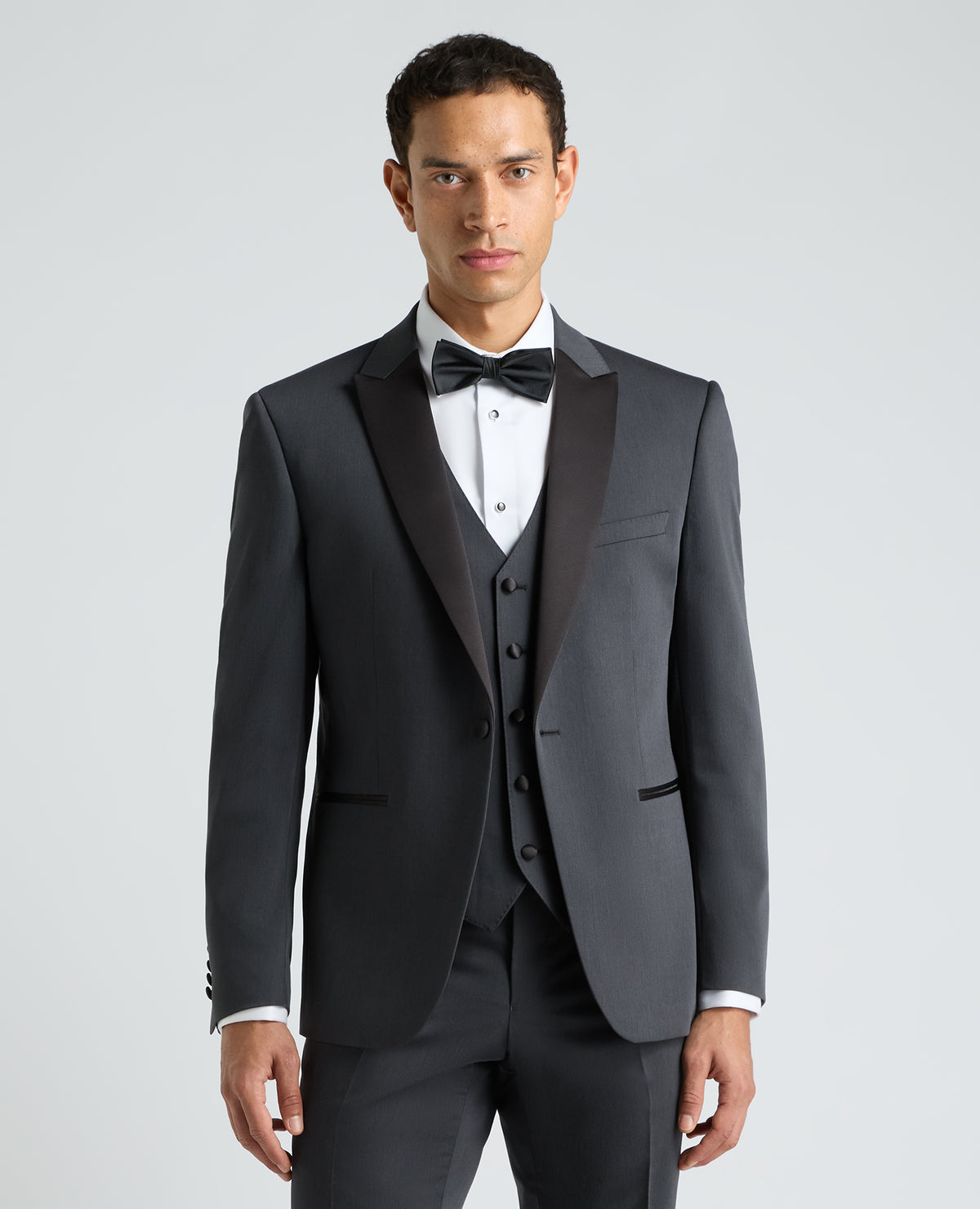 Dark Grey Tapered Fit Stretch Dinner Suit