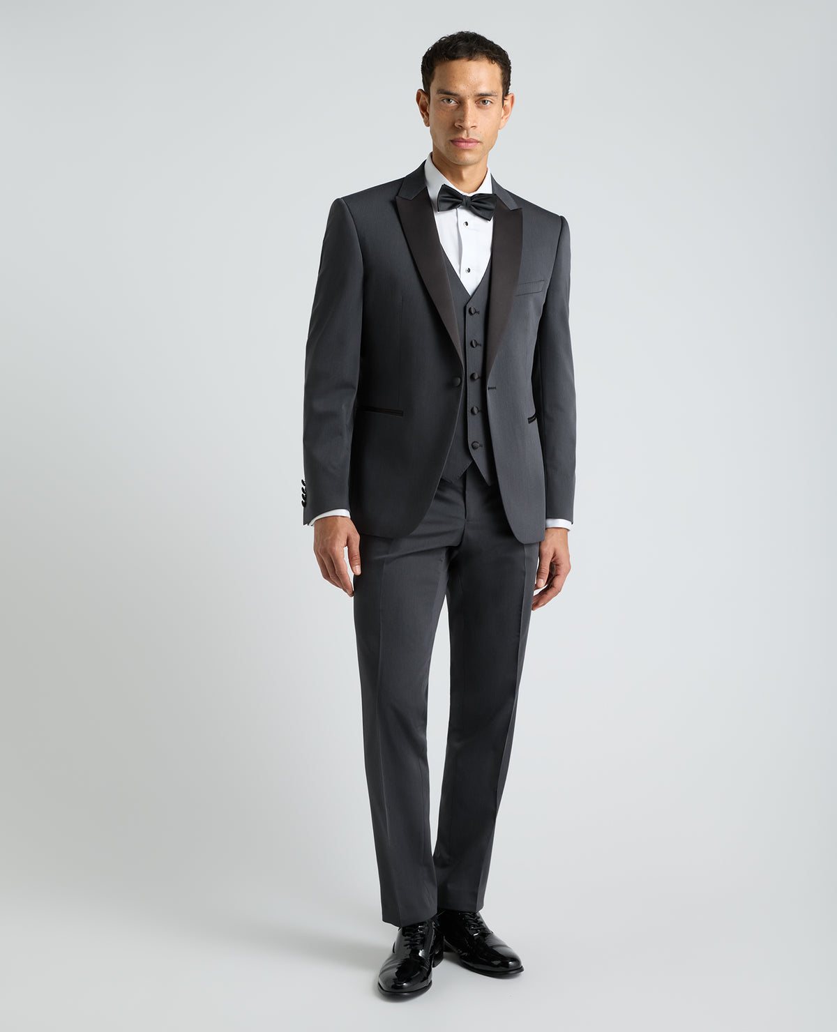 Dark Grey Tapered Fit Stretch Dinner Suit