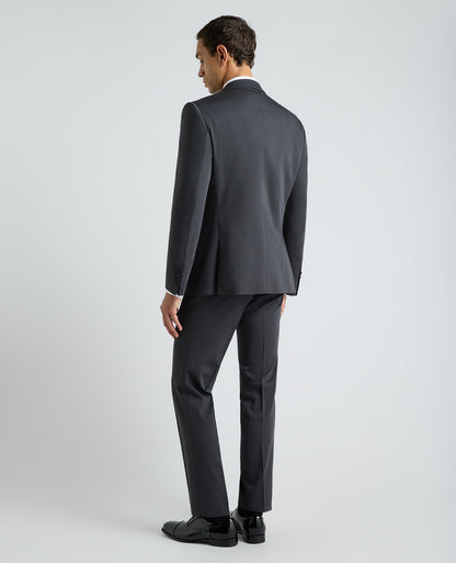 Dark Grey Tapered Fit Stretch Dinner Suit
