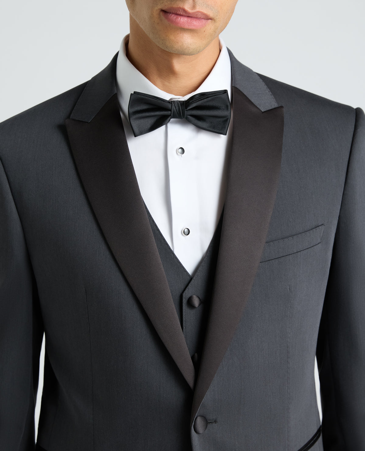 Dark Grey Tapered Fit Stretch Dinner Suit