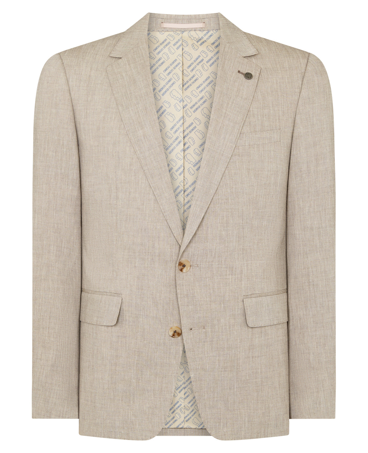 Man wearing a stone jacket